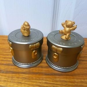 My First Tooth & My First Curl Keepsake Boxes RARE